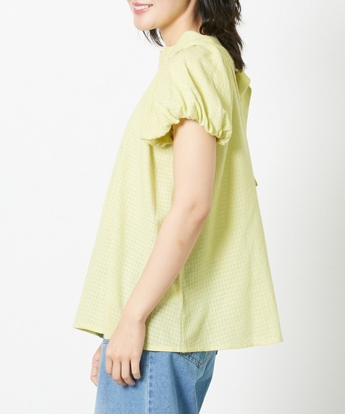Le temps riche（ルタンリッシュ）の「【販売終了】コットンドビーバックリボンパフスリーブブラウス ＜Le temps riche＞（シャツ/ブラウス・レディース・イエロー/オフホワイト/パープル・M/L）」の19枚目の写真