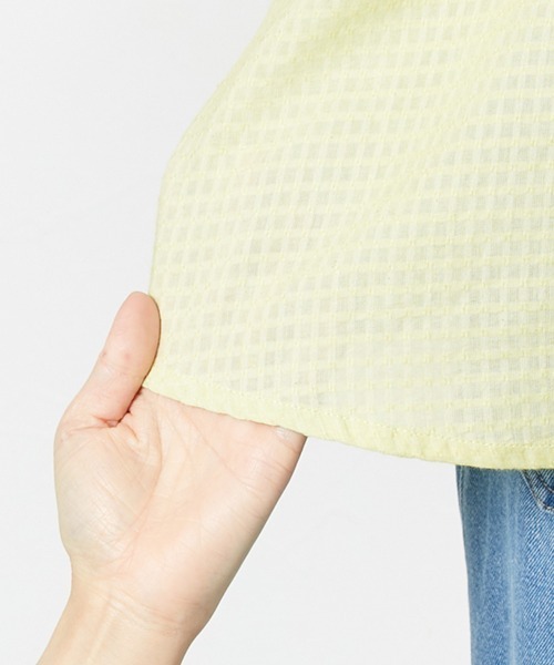 Le temps riche（ルタンリッシュ）の「【販売終了】コットンドビーバックリボンパフスリーブブラウス ＜Le temps riche＞（シャツ/ブラウス・レディース・イエロー/オフホワイト/パープル・M/L）」の13枚目の写真