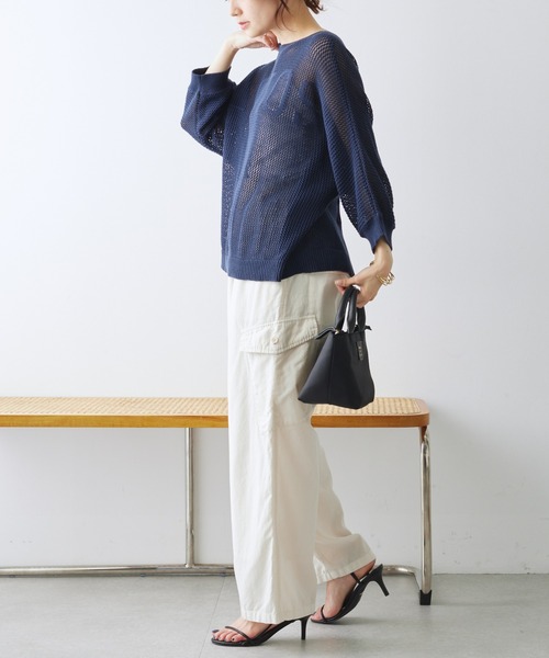 PUAL CE CIN（ピュアルセシン）の「ツイルカーゴパンツ（カーゴパンツ・レディース・カーキ/アイボリー/ネイビー・FREE）」の11枚目の写真