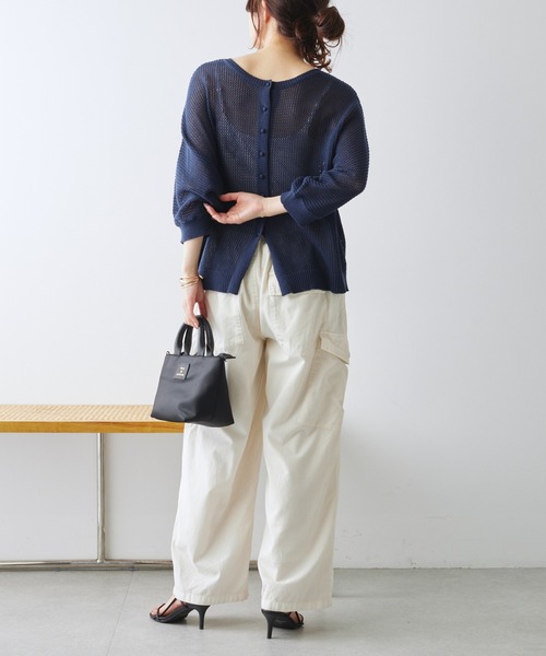 PUAL CE CIN（ピュアルセシン）の「ツイルカーゴパンツ（カーゴパンツ・レディース・カーキ/アイボリー/ネイビー・FREE）」の18枚目の写真