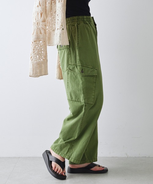 PUAL CE CIN（ピュアルセシン）の「ツイルカーゴパンツ（カーゴパンツ・レディース・カーキ/アイボリー/ネイビー・FREE）」の15枚目の写真