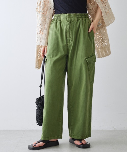 PUAL CE CIN（ピュアルセシン）の「ツイルカーゴパンツ（カーゴパンツ・レディース・カーキ/アイボリー/ネイビー・FREE）」の17枚目の写真