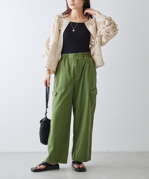 PUAL CE CIN（ピュアルセシン）の「ツイルカーゴパンツ（カーゴパンツ・レディース・カーキ/アイボリー/ネイビー・FREE）」の16枚目の写真