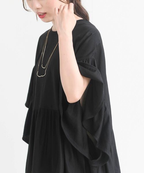 rps(アールピーエス)の「冷感カノコワイドギャザープルオーバー(Tシャツ/カットソー・レディース・カーキ/ブラック/イエロー系その他/オフホワイト・フリー)」の11枚目の写真