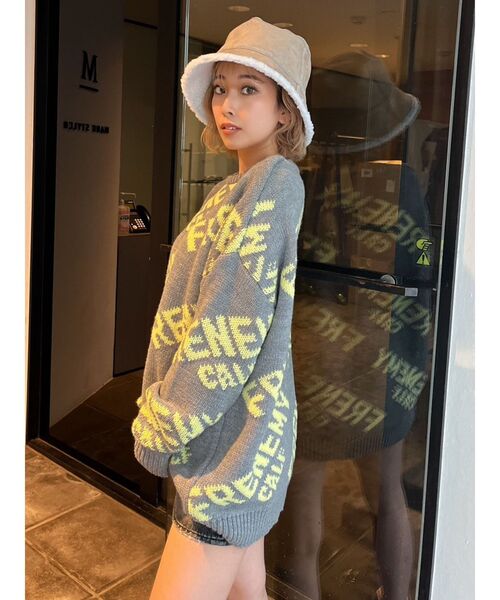 GYDA(ジェイダ)の「FRENEMY ニット トップス(ニット/セーター・レディース・ブラック/グレー/オフホワイト・FREE)」の5枚目の写真