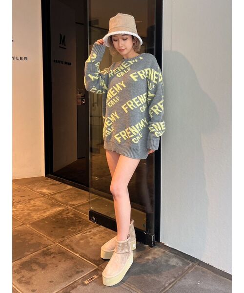 GYDA(ジェイダ)の「FRENEMY ニット トップス(ニット/セーター・レディース・ブラック/グレー/オフホワイト・FREE)」の7枚目の写真