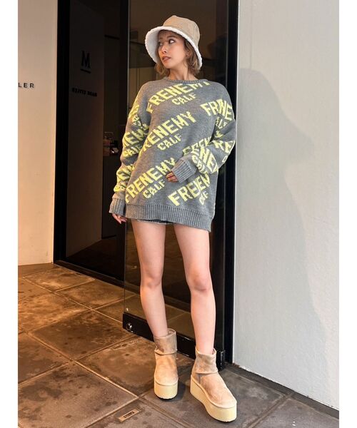 GYDA(ジェイダ)の「FRENEMY ニット トップス(ニット/セーター・レディース・ブラック/グレー/オフホワイト・FREE)」の9枚目の写真