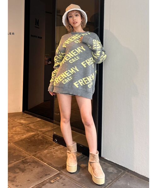 GYDA(ジェイダ)の「FRENEMY ニット トップス(ニット/セーター・レディース・ブラック/グレー/オフホワイト・FREE)」の10枚目の写真