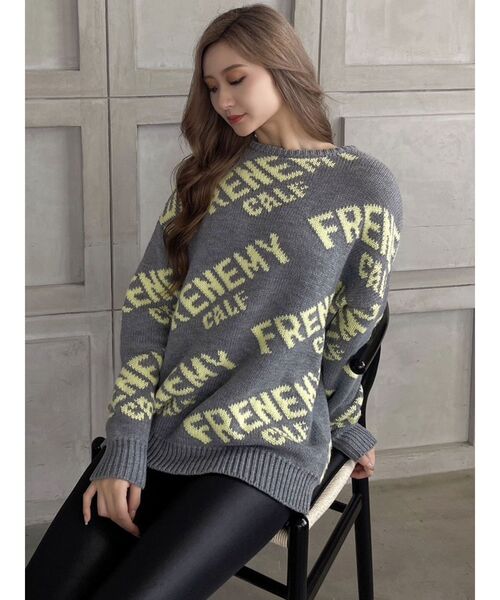 GYDA(ジェイダ)の「FRENEMY ニット トップス(ニット/セーター・レディース・ブラック/グレー/オフホワイト・FREE)」の16枚目の写真