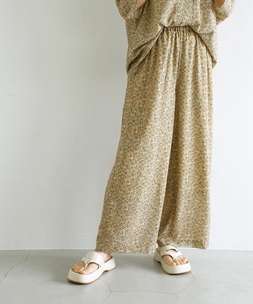 Crisp（クリスプ）の「花柄イージーパンツ（その他パンツ・レディース・ブラック/イエロー/ブルー・FREE）」の3枚目の写真