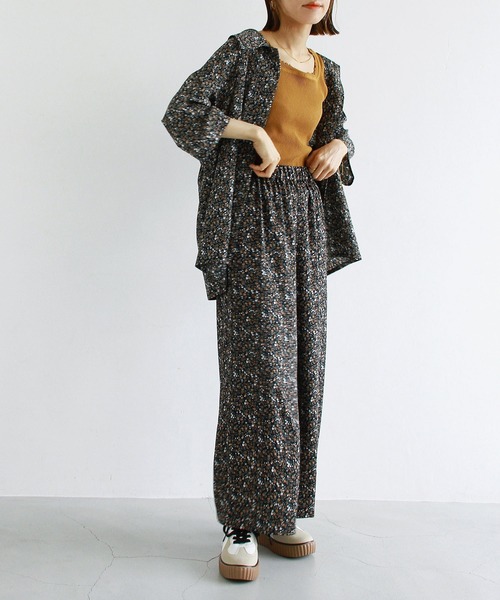 Crisp（クリスプ）の「花柄イージーパンツ（その他パンツ・レディース・ブラック/イエロー/ブルー・FREE）」の6枚目の写真