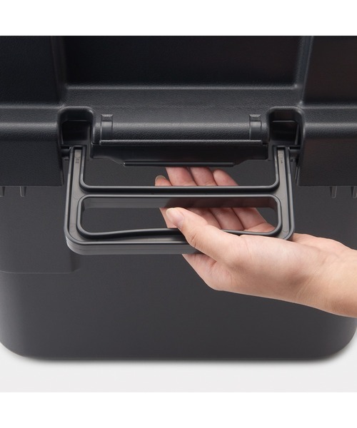 再生ポリプロピレン入り 頑丈収納ボックス ダークグレー 小 約幅40