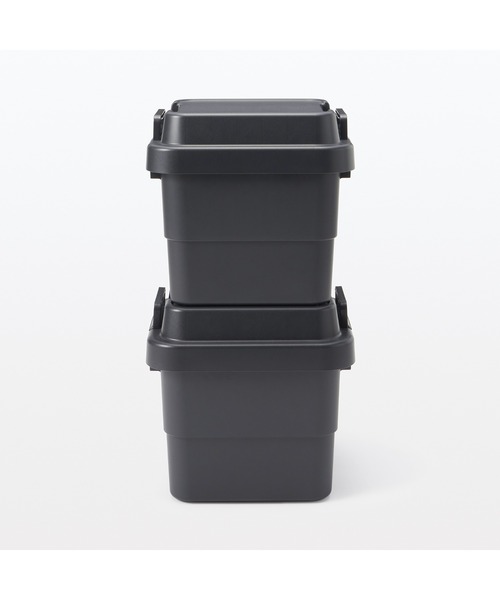 再生ポリプロピレン入り 頑丈収納ボックス ダークグレー 小 約幅40