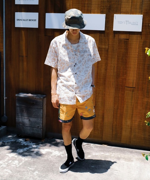 roial（ロイアル）の「SS SHIRT/ROAIL(ロイアル)ペイズリーパターンボックスシルエット半袖総柄シャツ（シャツ/ブラウス・メンズ・ベージュ/ネイビー・MEDIUM/X-LARGE/LARGE）」の9枚目の写真