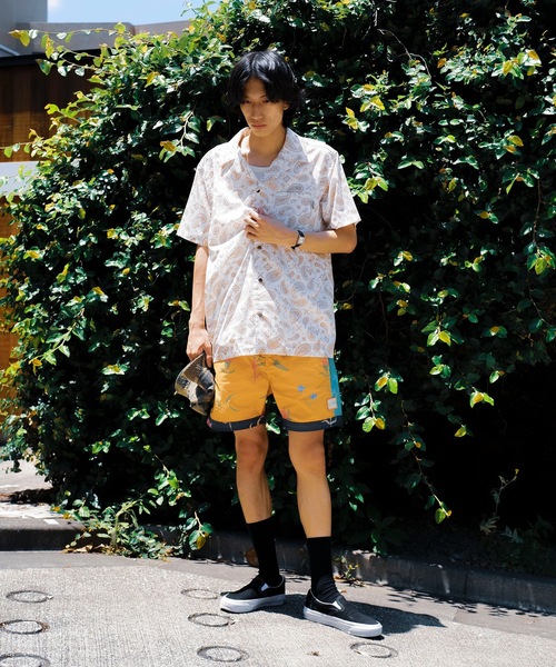 roial（ロイアル）の「SS SHIRT/ROAIL(ロイアル)ペイズリーパターンボックスシルエット半袖総柄シャツ（シャツ/ブラウス・メンズ・ベージュ/ネイビー・MEDIUM/X-LARGE/LARGE）」の12枚目の写真