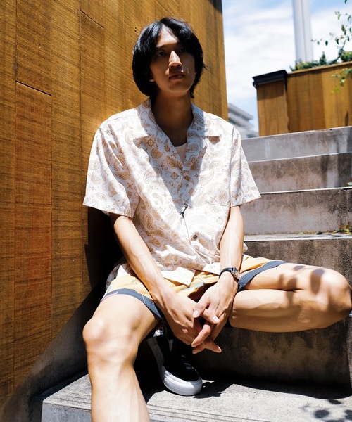 roial（ロイアル）の「SS SHIRT/ROAIL(ロイアル)ペイズリーパターンボックスシルエット半袖総柄シャツ（シャツ/ブラウス・メンズ・ベージュ/ネイビー・MEDIUM/X-LARGE/LARGE）」の16枚目の写真