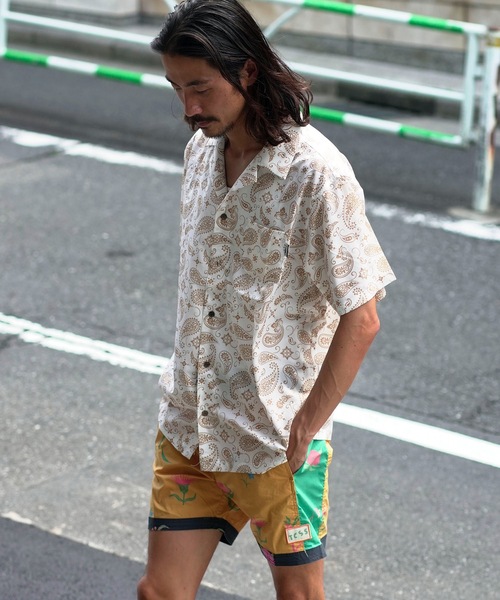 roial（ロイアル）の「SS SHIRT/ROAIL(ロイアル)ペイズリーパターンボックスシルエット半袖総柄シャツ（シャツ/ブラウス・メンズ・ベージュ/ネイビー・MEDIUM/X-LARGE/LARGE）」の6枚目の写真