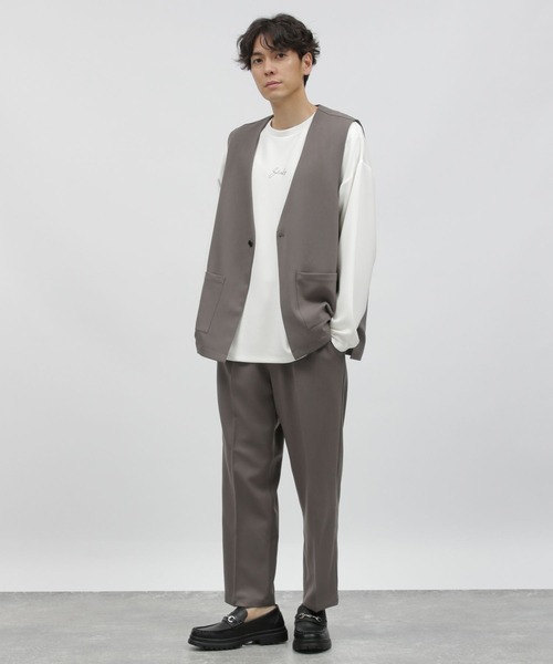 LAKOLE（ラコレ）の「ウールライクPEタックパンツ / 966762（その他パンツ・メンズ・ブラウン/グレー/ブラック・MEDIUM/LARGE）」の5枚目の写真