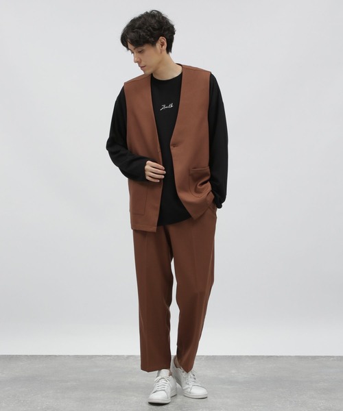 LAKOLE（ラコレ）の「ウールライクPEタックパンツ / 966762（その他パンツ・メンズ・ブラウン/グレー/ブラック・MEDIUM/LARGE）」の6枚目の写真