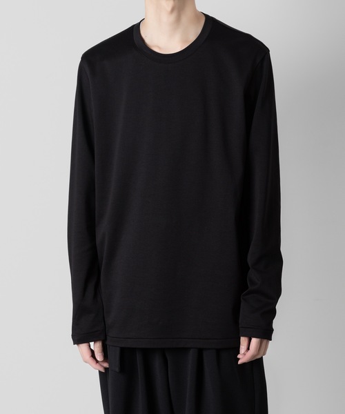 ATTACHMENT（アタッチメント）の「コットンダブルフェイス スリムフィット L/S TEE / COTTON DOUBLE FACE SLIM FIT L/S TEE（Tシャツ/カットソー・メンズ・ホワイト/オフホワイト/ブラック/ダークグレー/ライトグレー・3/2/1/4）」の4枚目の写真