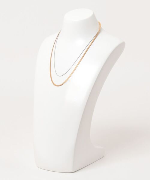 ADPOSION（アドポーション）の「【金属アレルギー対応】サージカルステンレス スネークチェーンネックレス（ネックレス・レディース・シルバー/ゴールド・FREE）」の3枚目の写真