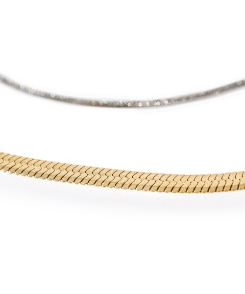 ADPOSION（アドポーション）の「【金属アレルギー対応】サージカルステンレス スネークチェーンネックレス（ネックレス・レディース・シルバー/ゴールド・FREE）」の7枚目の写真