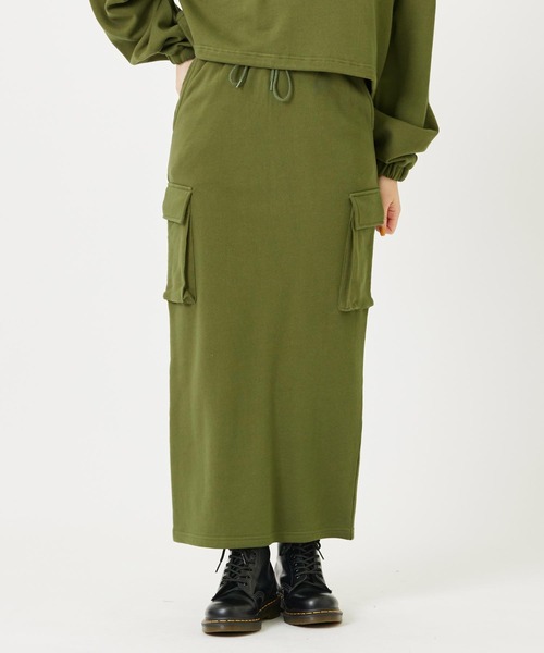 MILKFED.（ミルクフェド）の「SWEAT CARGO SKIRT（スカート・レディース・ブラック/オリーブ/ブラウン・ONE SIZE）」の22枚目の写真