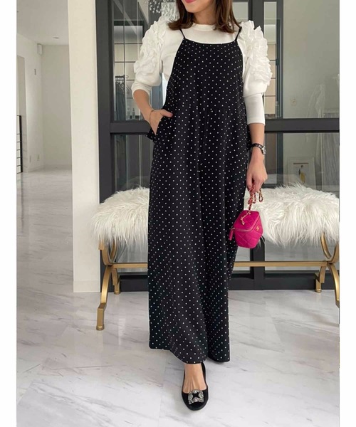 極美品　24SS MUVEIL ティアードサロペット ワイド　フリル　34 黒 極美品 24SS MUVEIL ティアードサロペット ワイド フリル 34 黒