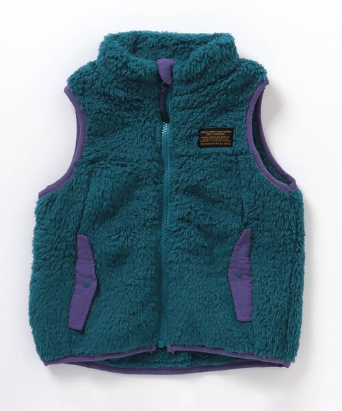 BREEZE（ブリーズ）の「【ユニセックス】ファーフリースベスト（ベスト・キッズ・ブラック/ピンク/キャメル/アイボリー/オレンジ/グリーン/オフホワイト・130/90/120/150/140/80/110/100）」の5枚目の写真