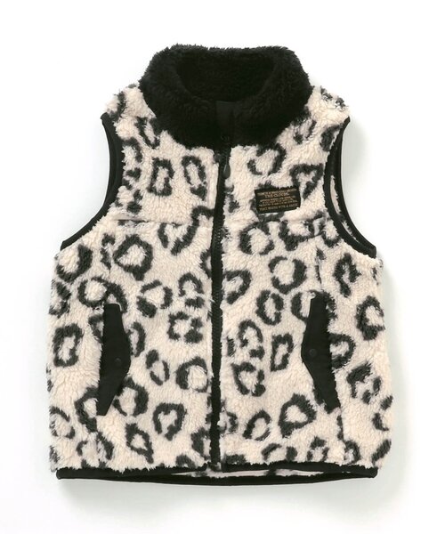 BREEZE（ブリーズ）の「【ユニセックス】ファーフリースベスト（ベスト・キッズ・ブラック/ピンク/キャメル/アイボリー/オレンジ/グリーン/オフホワイト・130/90/120/150/140/80/110/100）」の3枚目の写真