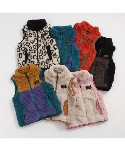 BREEZE（ブリーズ）の「【ユニセックス】ファーフリースベスト（ベスト・キッズ・ブラック/ピンク/キャメル/アイボリー/オレンジ/グリーン/オフホワイト・130/90/120/150/140/80/110/100）」の8枚目の写真