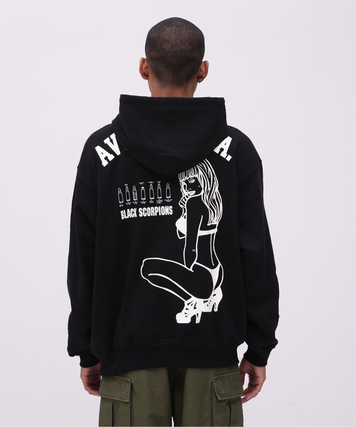 AVIREX(アヴィレックス)の「《WEB&DEPOT限定》BLACK SCORPION SWEAT PULL OVER PARKA / ブラックスコーピオン スウェット プルオーバー パーカー / AVIREX / アヴィレックス(パーカー・メンズ・マスタード/オリーブ系/ブラック/オレンジ・MEDIUM/FREE/X-LARGE/XX-LARGE/LARGE)」の22枚目の写真