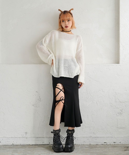 ふわふわゆるニットトップス（ニット/セーター）｜Diable baiser