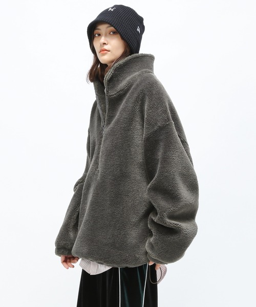 Anui（アニュイ）の「【UNISEX】ボアハーフZIPプルオーバー（その他アウター・レディース・チャコールグレー/オフホワイト/グレー系その他・SMALL/MEDIUM）」の19枚目の写真