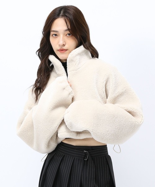 Anui（アニュイ）の「【UNISEX】ボアハーフZIPプルオーバー（その他アウター・レディース・チャコールグレー/オフホワイト/グレー系その他・SMALL/MEDIUM）」の17枚目の写真