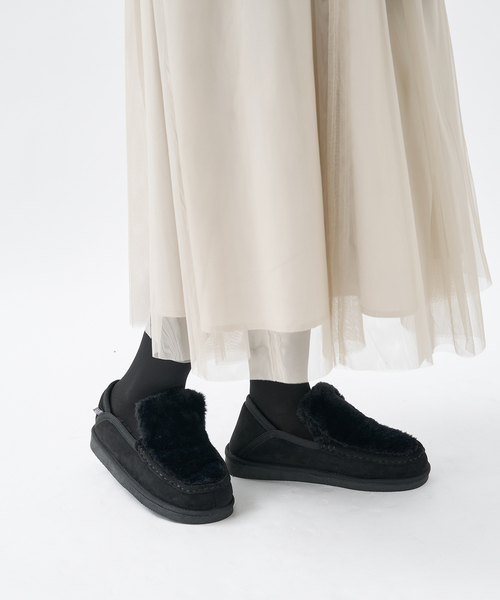 abahouse mavie(アバハウスマヴィ)の「ファーモカシン(モカシン/デッキシューズ・レディース・グレー/ブラック/キャメル・36/38/40)」の14枚目の写真