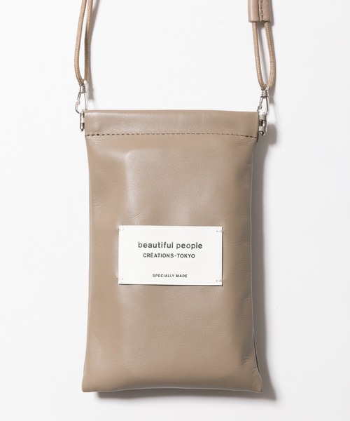 beautiful people(ビューティフルピープル)の「color leather document case(ショルダーバッグ・レディース・グレイッシュベージュ/グレー/ブラック/アイボリー/ピンク/グリーン・FREE)」の19枚目の写真