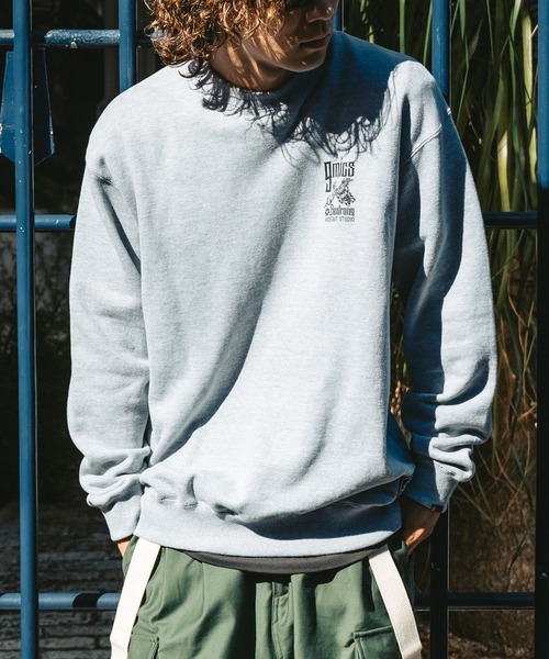 NineMicrophones(ナインマイクロフォンズ)の「HIDEOUT SWEAT(スウェット・メンズ・ブラック/ホワイト/グレー・MEDIUM/LARGE/X-LARGE/XX-LARGE/SMALL)」の4枚目の写真