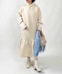 【WEB限定】ダンボールニットフーディーワンピース