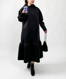 【WEB限定】ダンボールニットフーディーワンピース