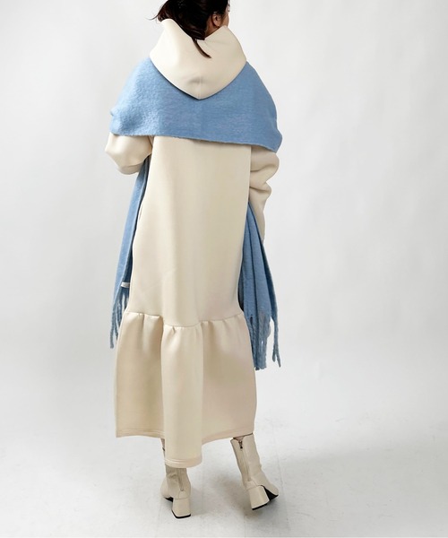 PICCIN(ピッチン)の「【WEB限定】ダンボールニットフーディーワンピース(ワンピース・レディース・アイボリー/ブラック・M)」の12枚目の写真