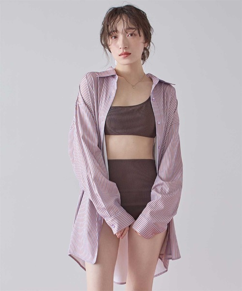 SEA DRESS（シードレス）の「ビッグシルエットシャツ/ラッシュガード（ラッシュガード・レディース・ブルー系その他/ホワイト/パープル系その他/イエロー系その他/ブルー/ピンク系その他・FREE）」の20枚目の写真