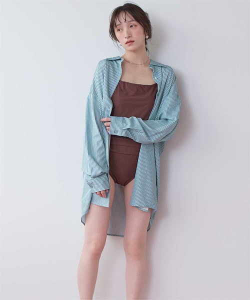 SEA DRESS（シードレス）の「ビッグシルエットシャツ/ラッシュガード（ラッシュガード・レディース・ブルー系その他/ホワイト/パープル系その他/イエロー系その他/ブルー/ピンク系その他・FREE）」の13枚目の写真