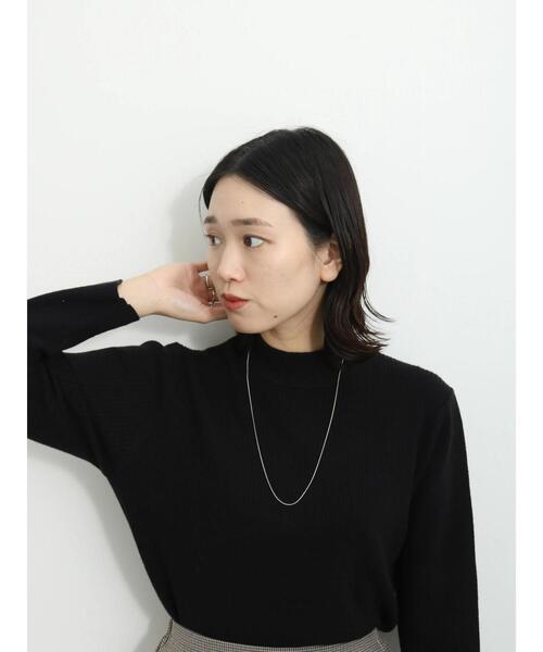 Samansa Mos2 blue（サマンサモスモスブルー）の「【Hug knit】リブニットプルオーバー（ニット/セーター・レディース・イエロー/トップグレー/グリーン/ベージュ/ブラック・F）」の15枚目の写真
