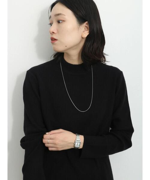 Samansa Mos2 blue（サマンサモスモスブルー）の「【Hug knit】リブニットプルオーバー（ニット/セーター・レディース・イエロー/トップグレー/グリーン/ベージュ/ブラック・F）」の16枚目の写真