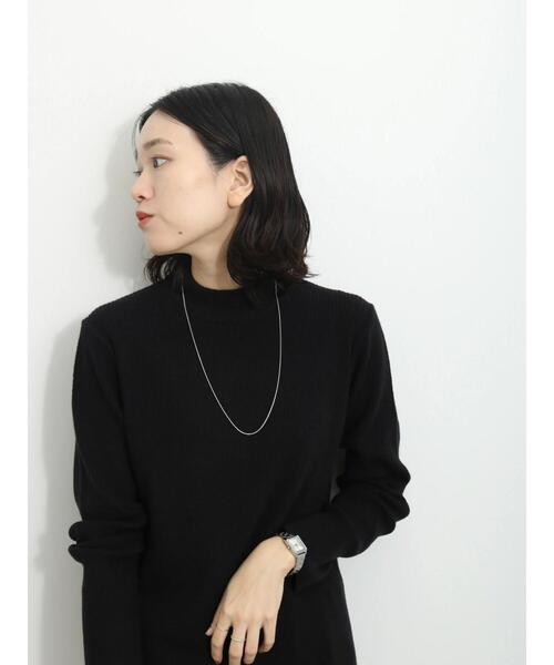 Samansa Mos2 blue（サマンサモスモスブルー）の「【Hug knit】リブニットプルオーバー（ニット/セーター・レディース・イエロー/トップグレー/グリーン/ベージュ/ブラック・F）」の18枚目の写真