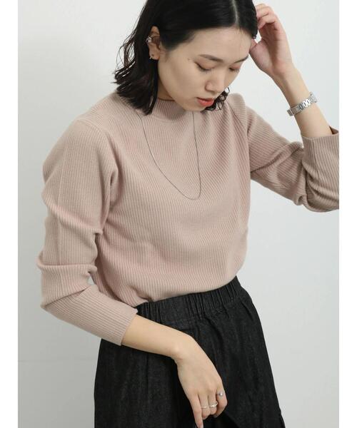 Samansa Mos2 blue（サマンサモスモスブルー）の「【Hug knit】リブニットプルオーバー（ニット/セーター・レディース・イエロー/トップグレー/グリーン/ベージュ/ブラック・F）」の20枚目の写真
