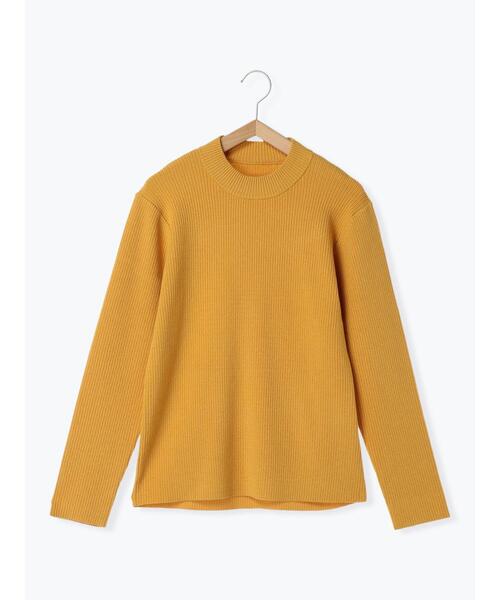 Samansa Mos2 blue（サマンサモスモスブルー）の「【Hug knit】リブニットプルオーバー（ニット/セーター・レディース・イエロー/トップグレー/グリーン/ベージュ/ブラック・F）」の8枚目の写真