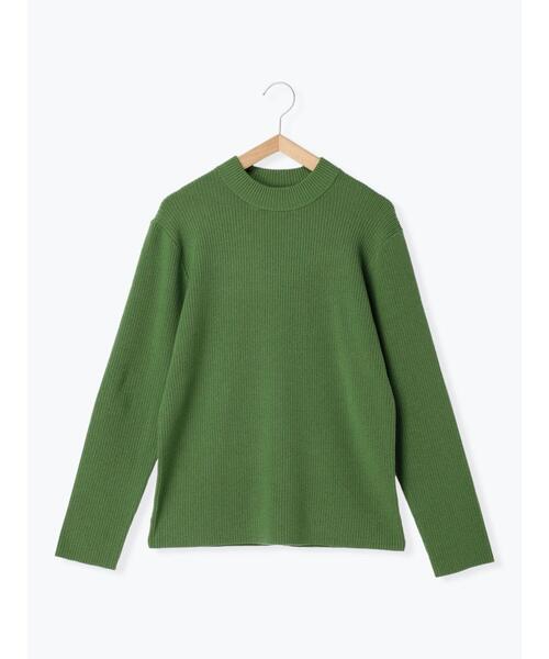Samansa Mos2 blue（サマンサモスモスブルー）の「【Hug knit】リブニットプルオーバー（ニット/セーター・レディース・イエロー/トップグレー/グリーン/ベージュ/ブラック・F）」の9枚目の写真