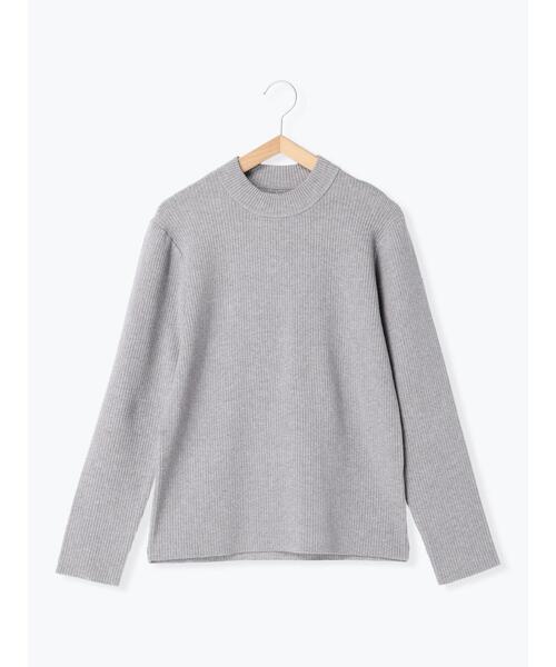 Samansa Mos2 blue（サマンサモスモスブルー）の「【Hug knit】リブニットプルオーバー（ニット/セーター・レディース・イエロー/トップグレー/グリーン/ベージュ/ブラック・F）」の10枚目の写真